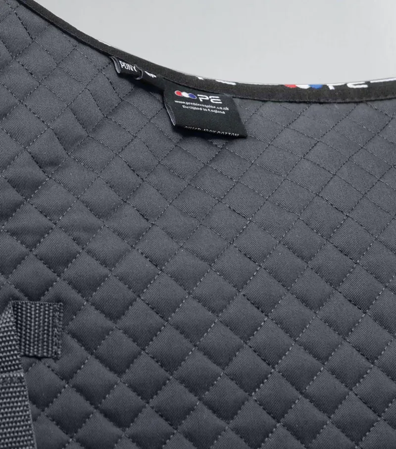 Premier Equine Pony Plain Cotton GP/Jump Square in Grey-5