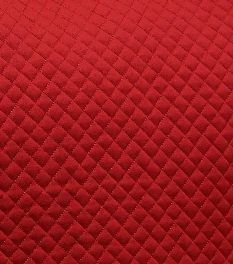 Premier Equine Pony Plain Cotton GP/Jump Square in Red-3