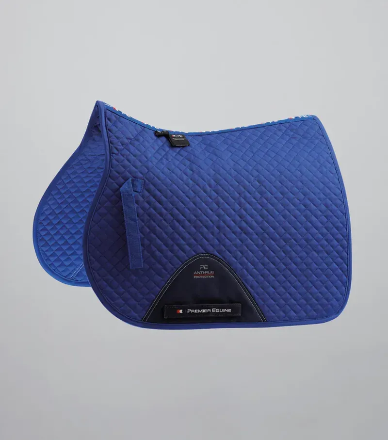 Premier Equine Pony Plain Cotton GP/Jump Square in Royal Blue
