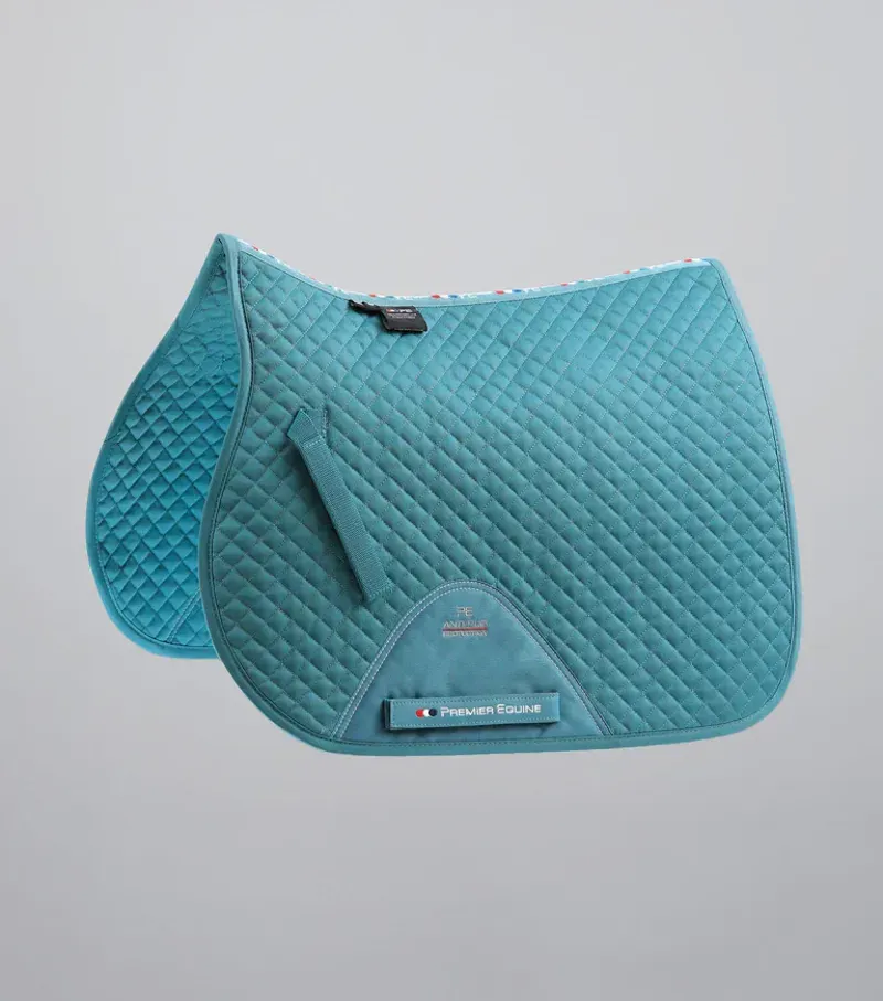 Premier Equine Pony Plain Cotton GP/Jump Square in Turquoise