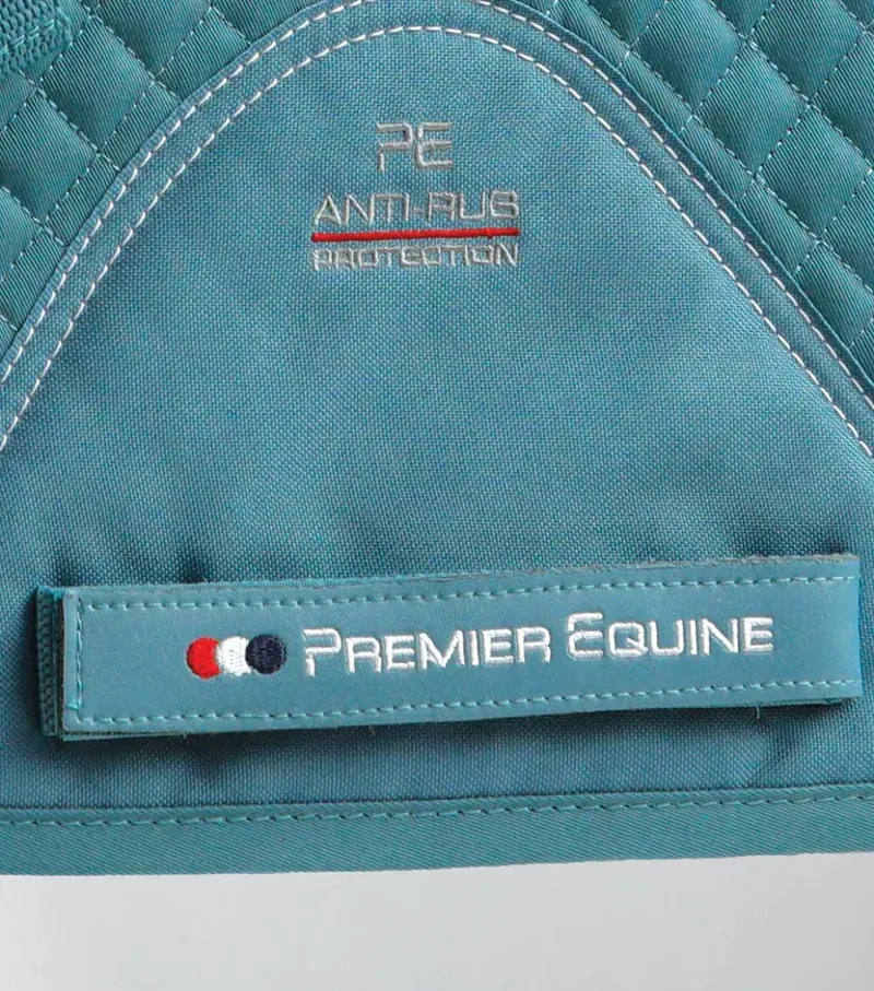 Premier Equine Pony Plain Cotton GP/Jump Square in Turquoise-4