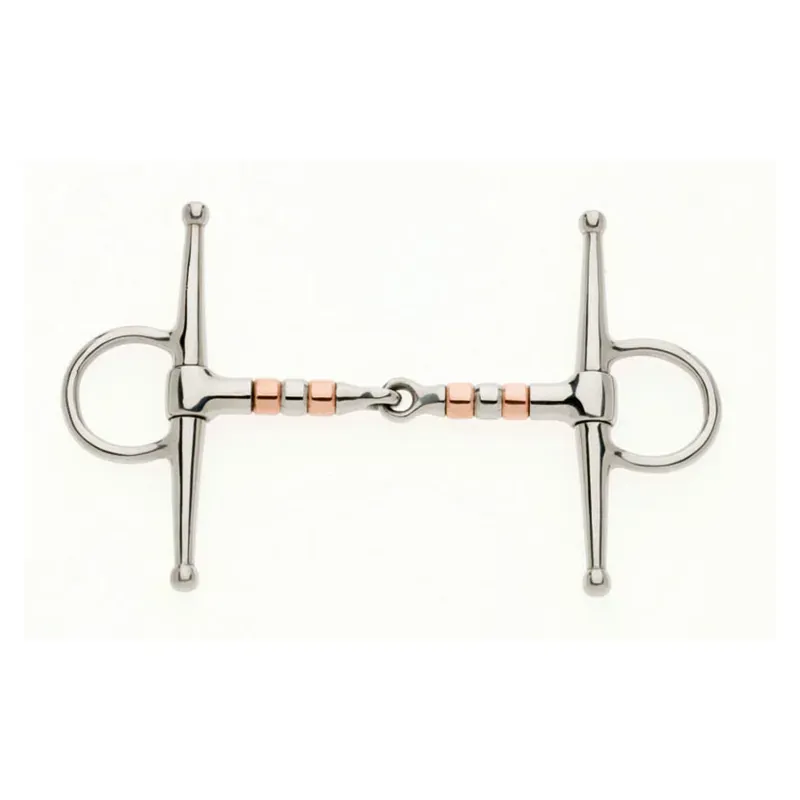 Lorina Copper Roller Full Cheek Jointed Snaffle in Silver
