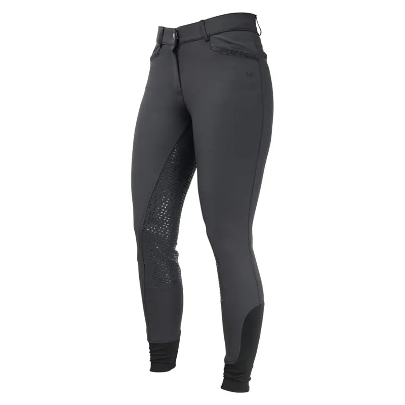Hy Fashion Roka Crystal Breeches in Black/Black Crystal