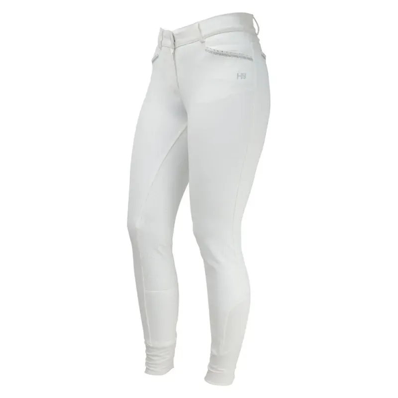 Hy Fashion Roka Crystal Breeches in White/Silver Crystal