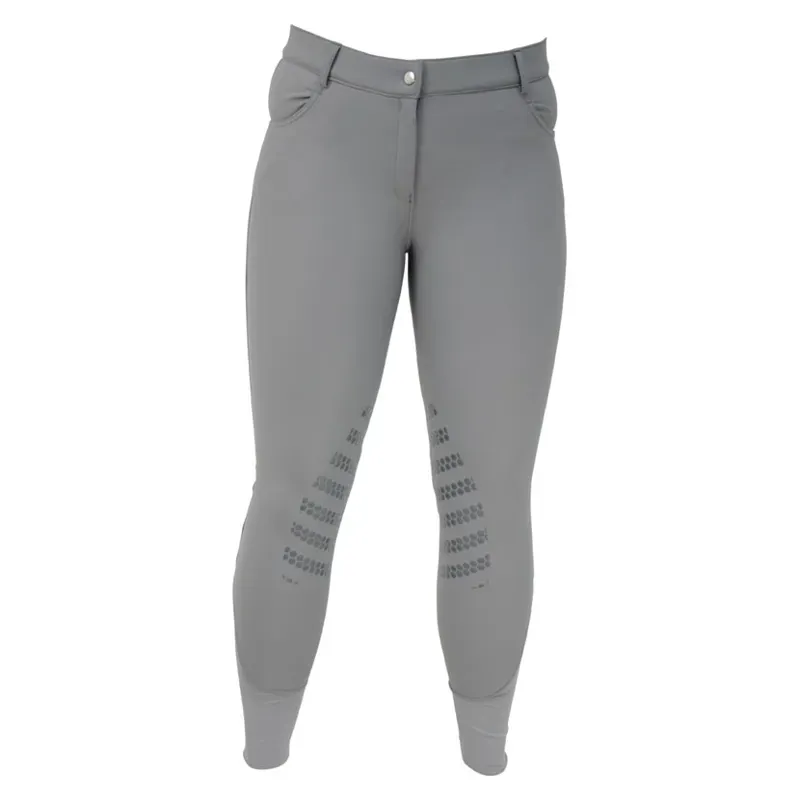 Hy Performance Thermal Softshell Ladies Breeches in Grey-2