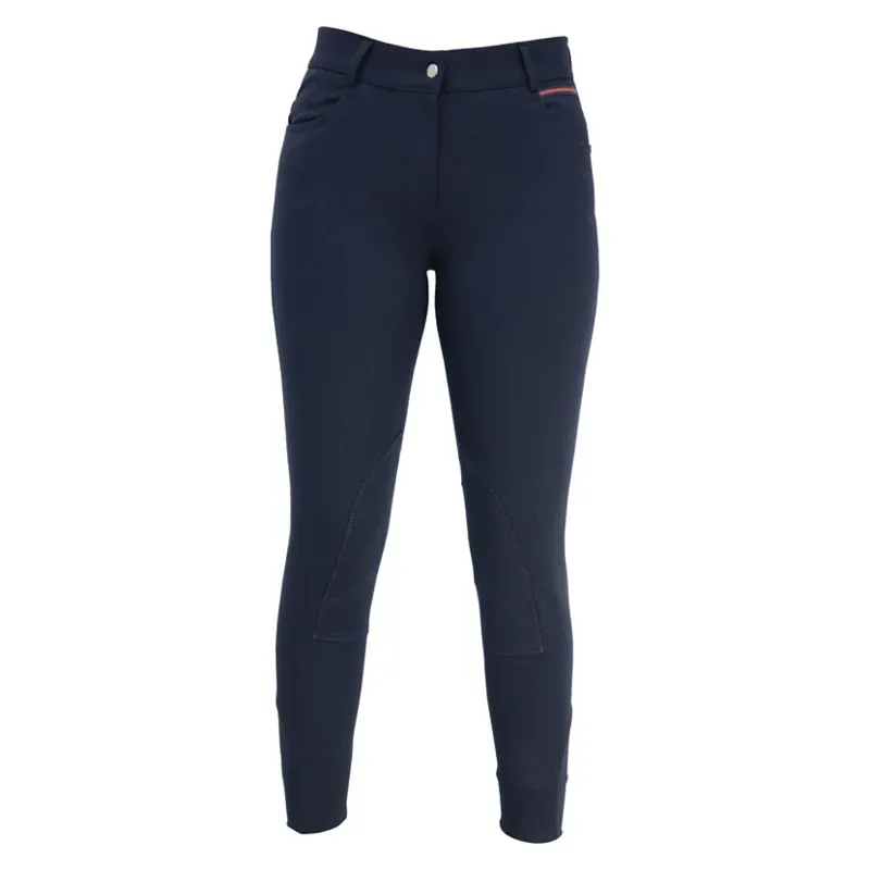 Hy Rider Signature Breeches in Marine Blue/Red