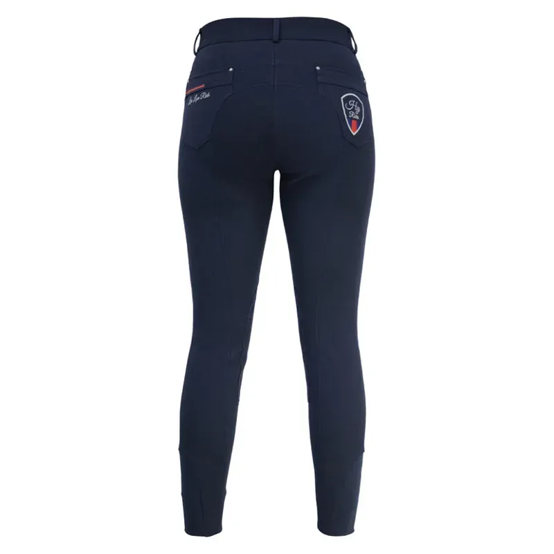 Hy Rider Signature Breeches in Marine Blue/Red-1