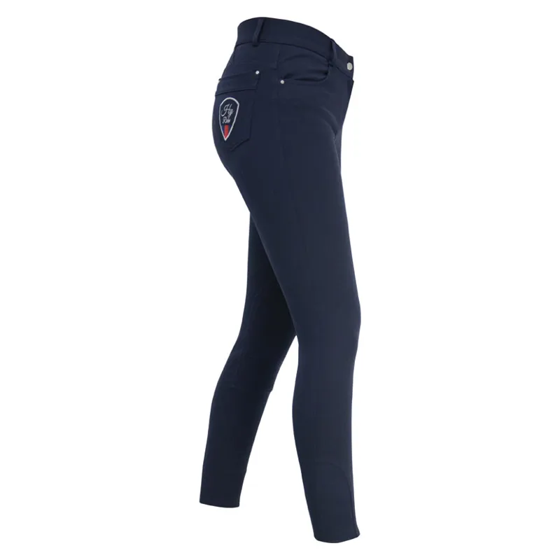 Hy Rider Signature Breeches in Marine Blue/Red-2