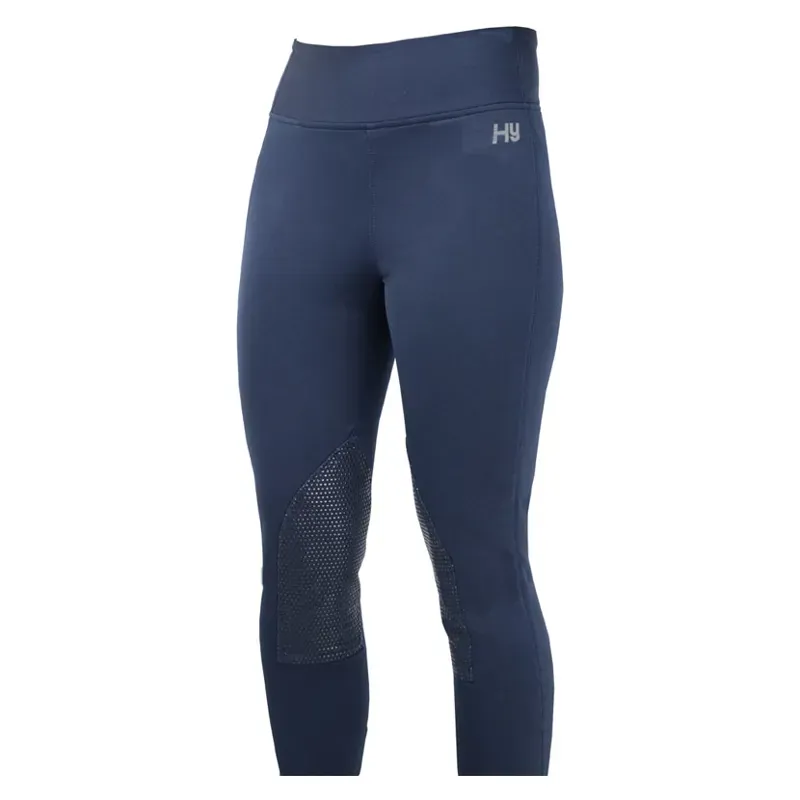 Hy Performance Supernova Ladies Riding Skins in Black/Midnight Blue-3