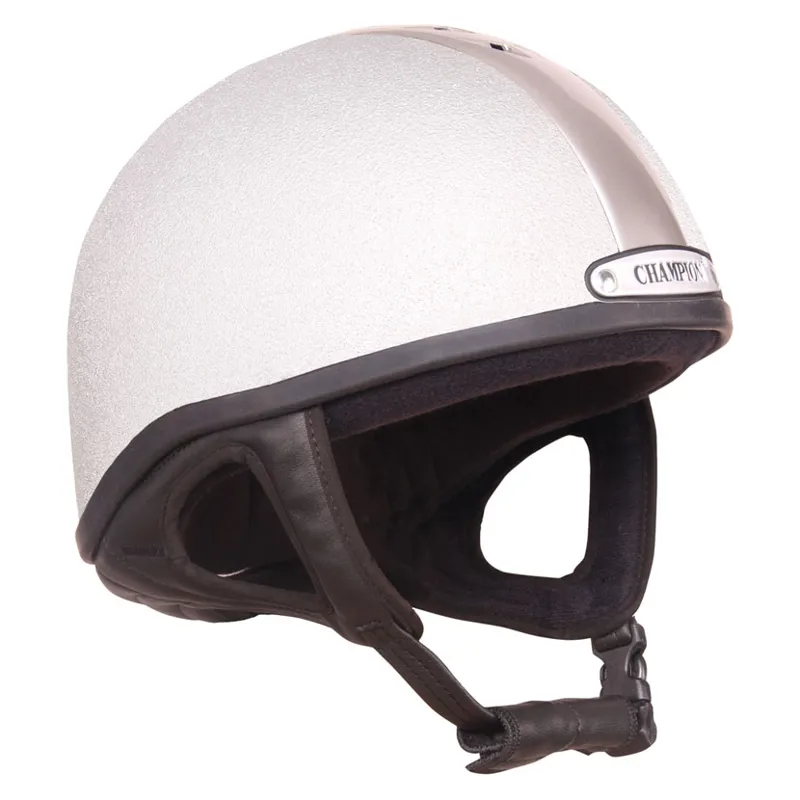 Champion Ventair Deluxe Skull Riding Helmet in Silver/Silver