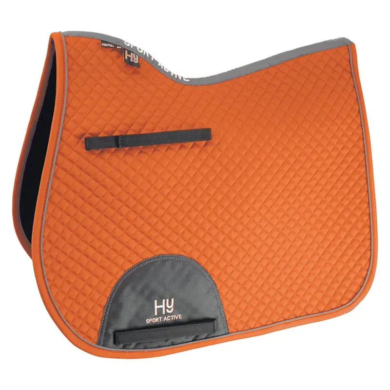 Hy Sport Active GP Saddle Pad in Terracotta Orange