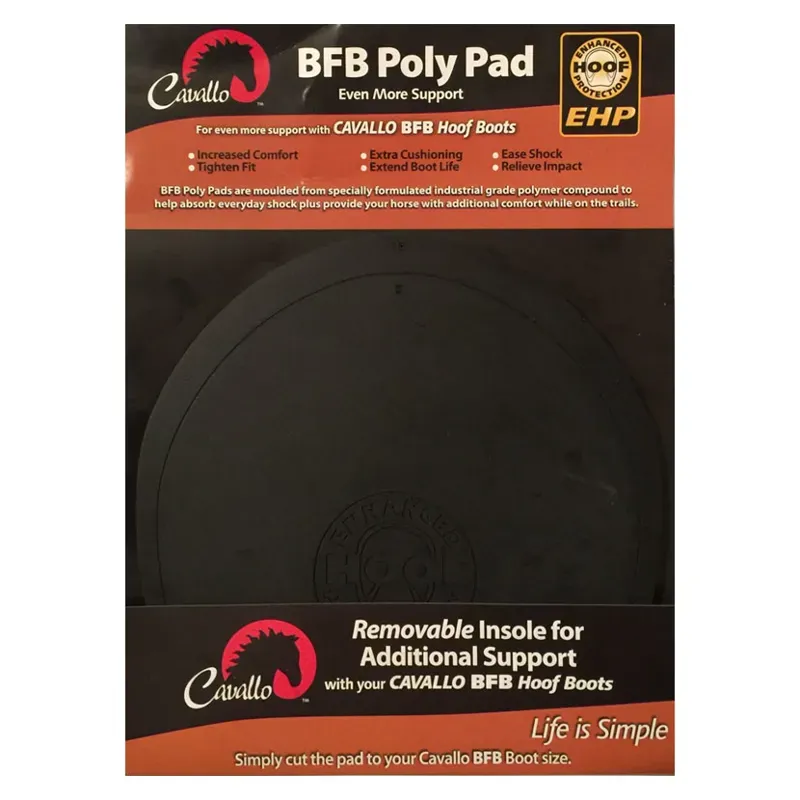 Cavallo One Size Big Foot Boot Hoof Pad in Black