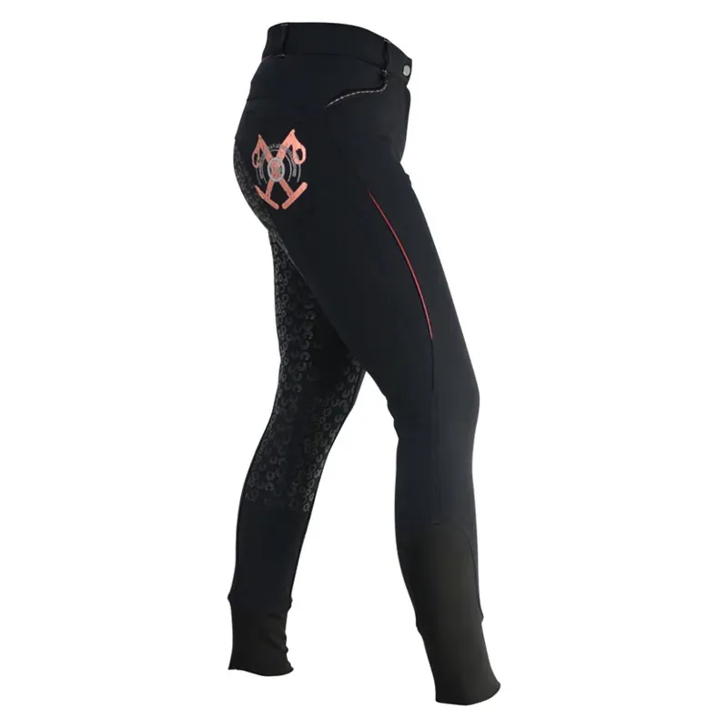 Hy Fashion Eliza Ladies Breeches in Charcoal/Rose Gold