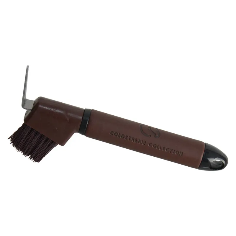 Coldstream Faux Leather Hoof Pick in Brown/Black
