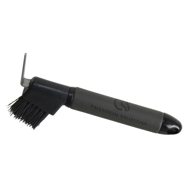 Coldstream Faux Leather Hoof Pick in Charcoal/Black