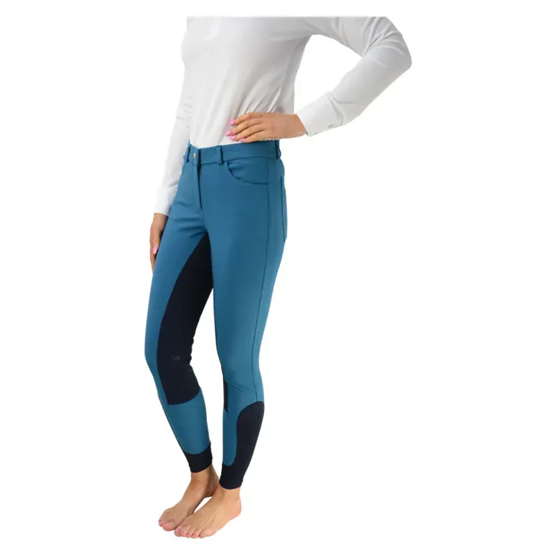 Hy Performance Edition Full Seat Breeches in Petrol/Navy