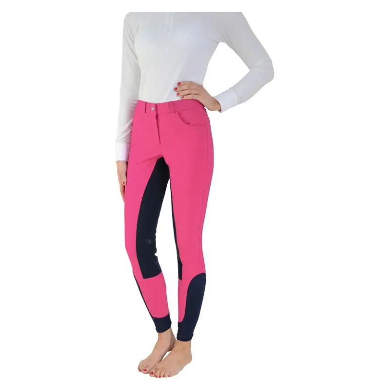 Hy Performance Edition Full Seat Breeches in Hot Pink/Navy