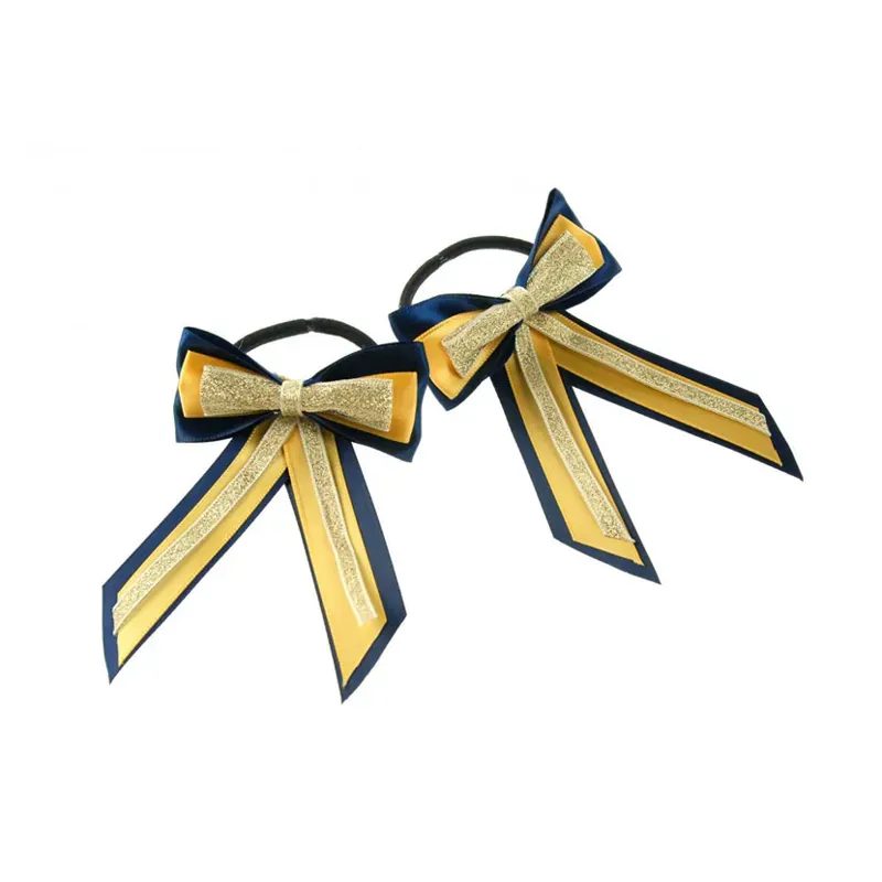 ShowQuest Piggy Bow and Tails Pair in Navy/Sunshine/Gold