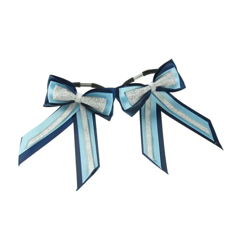 ShowQuest Piggy Bow and Tails Pair in Navy/Pale Blue/Silver