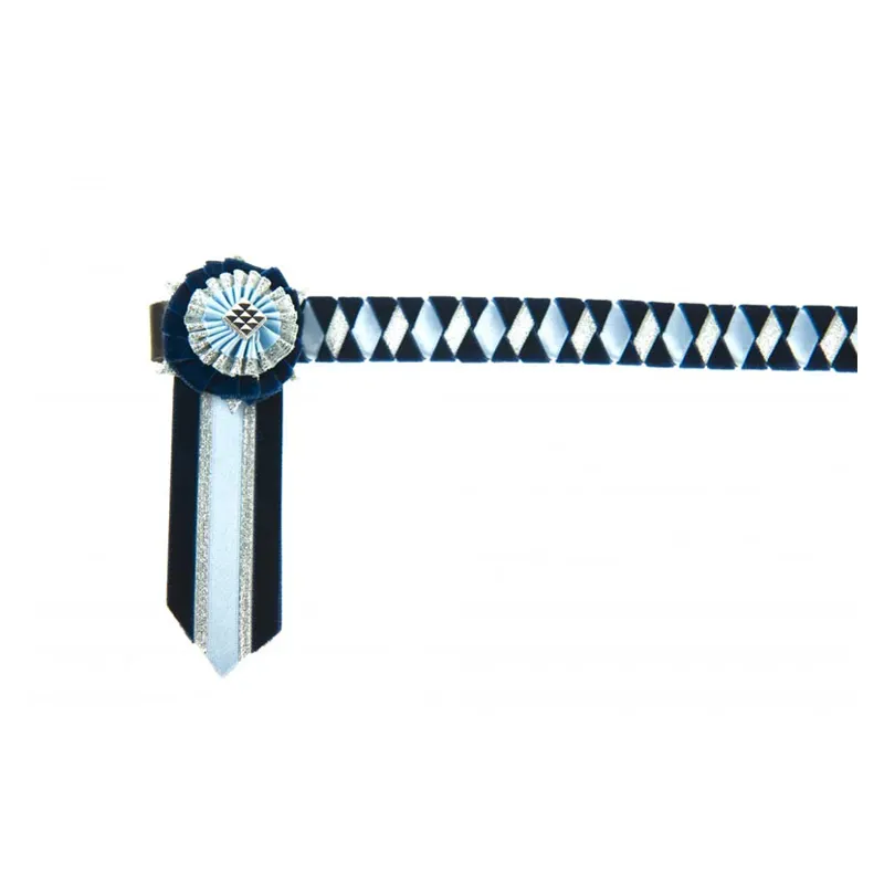 ShowQuest Boston Brow Band in Navy/Pale Blue/Silver