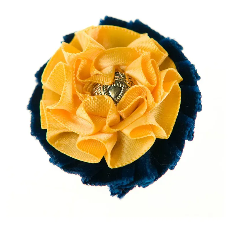 ShowQuest Newport Buttonhole in Navy/Sunshine/Gold