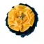 ShowQuest Newport Buttonhole in Navy/Sunshine/Gold