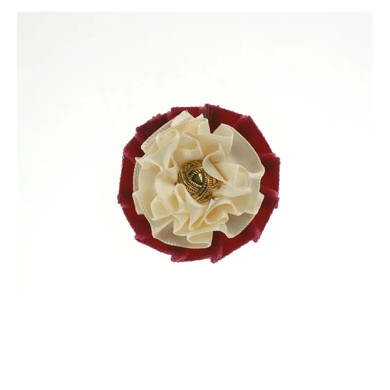 ShowQuest Newport Buttonhole in Burgundy/Cream/Gold