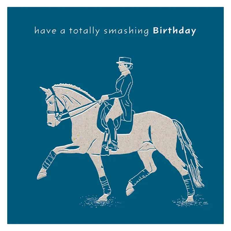 Deckled Edge Colour Block Pony Card - Happy Birthday - Totally Smashing Birthday