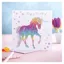 Deckled Edge Prancing Myth Card - Happy Birthday - Prancing Unicorn
