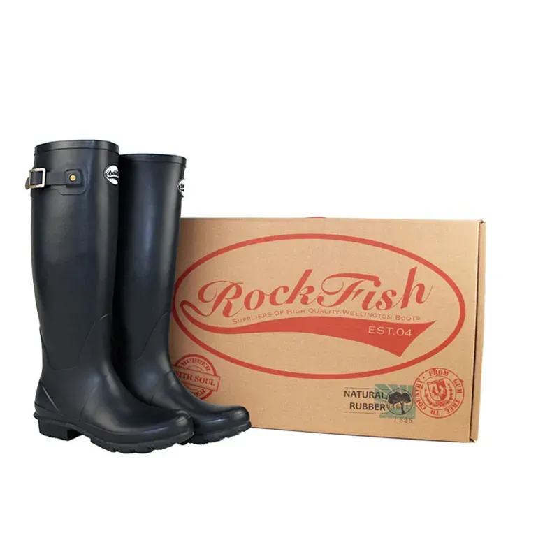 Rockfish Women's Tall Standard Matt Wellington Boots in Black