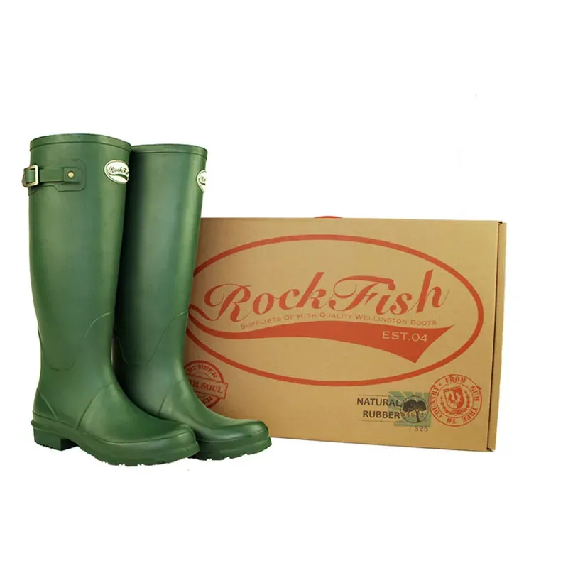 Rockfish Women's Tall Standard Matt Wellington Boots in Racing Green