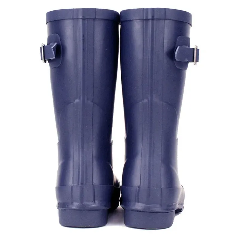 Rockfish Women's Short Matt Wellington Boots in Our Navy-3
