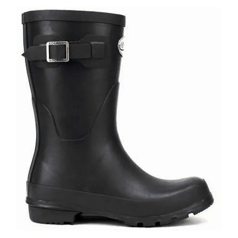 Rockfish Women's Short Matt Wellington Boots in Black-2