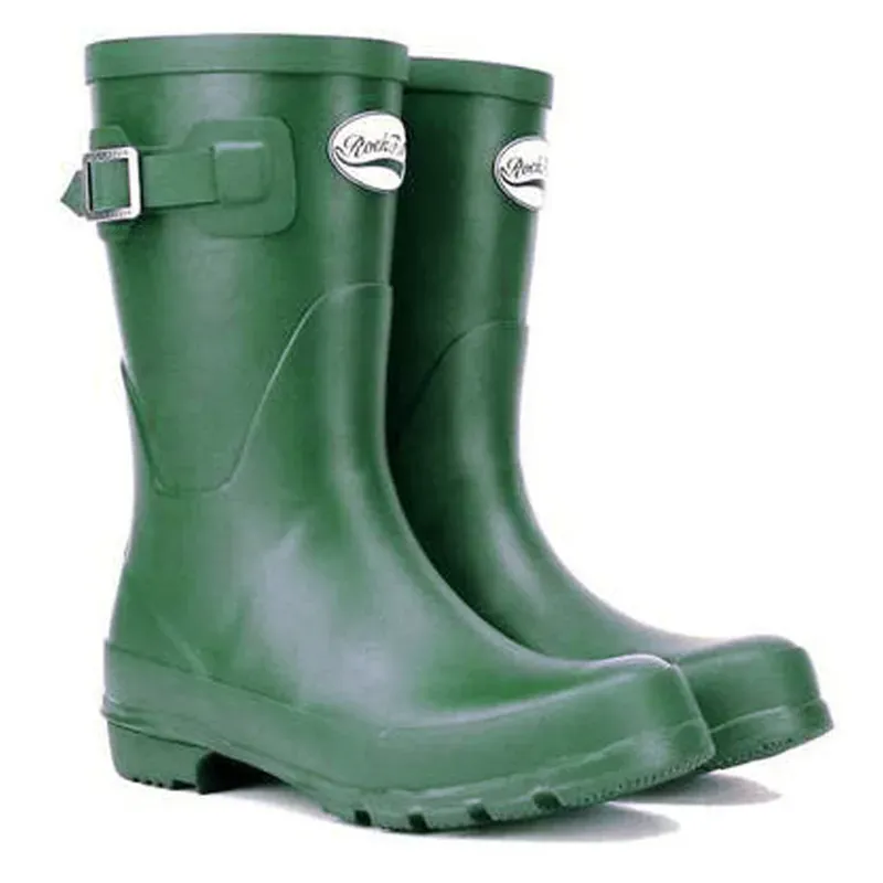 Rockfish Women's Short Matt Wellington Boots in Racing Green