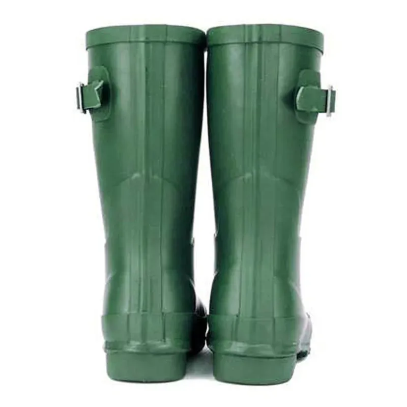 Rockfish Women's Short Matt Wellington Boots in Racing Green-3