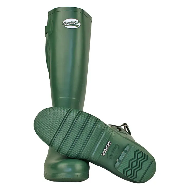 Rockfish Women's Tall Adjustable Matt Wellington Boots in Racing Green-3