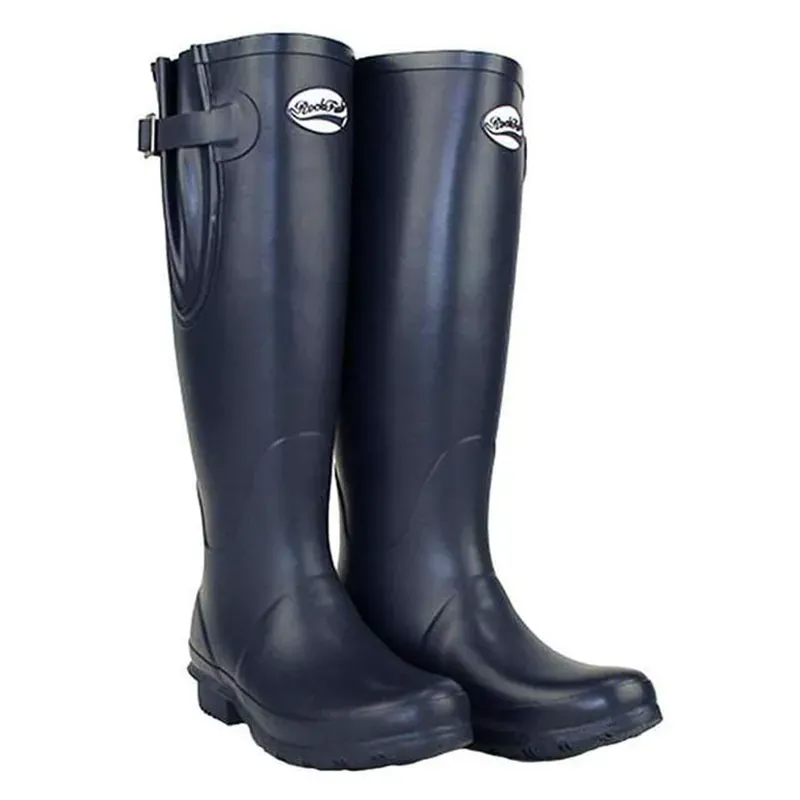 Rockfish Women's Tall Adjustable Matt Wellington Boots in Our Navy