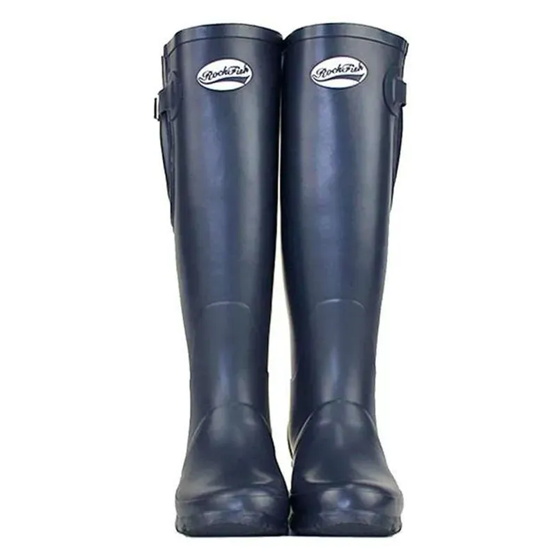 Rockfish Women's Tall Adjustable Matt Wellington Boots in Our Navy-1