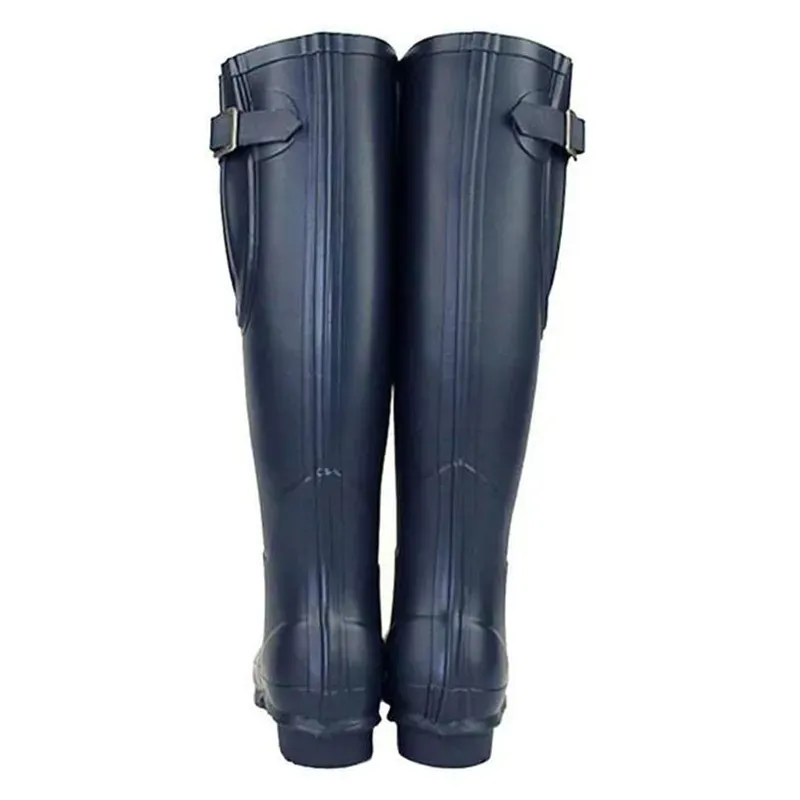 Rockfish Women's Tall Adjustable Matt Wellington Boots in Our Navy-3