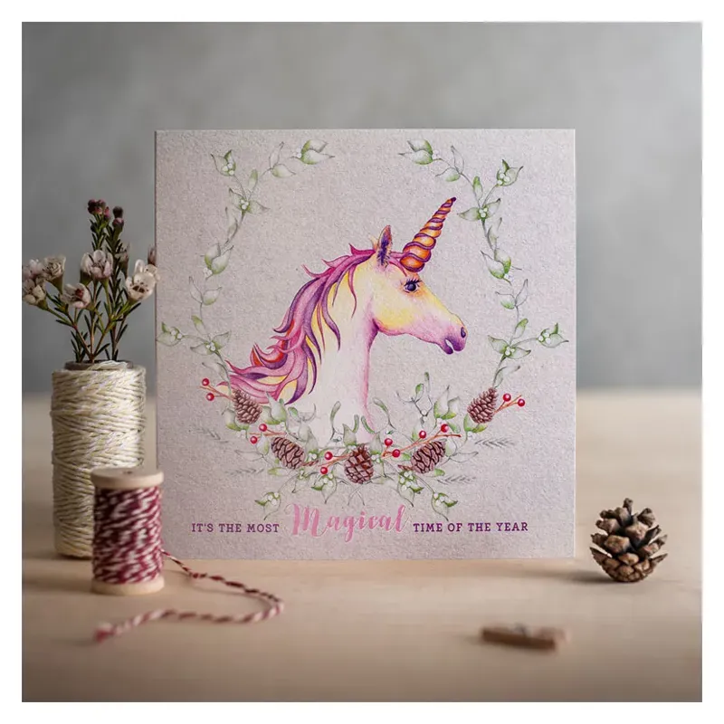 Deckled Edge Christmas Card - Magical Christmas