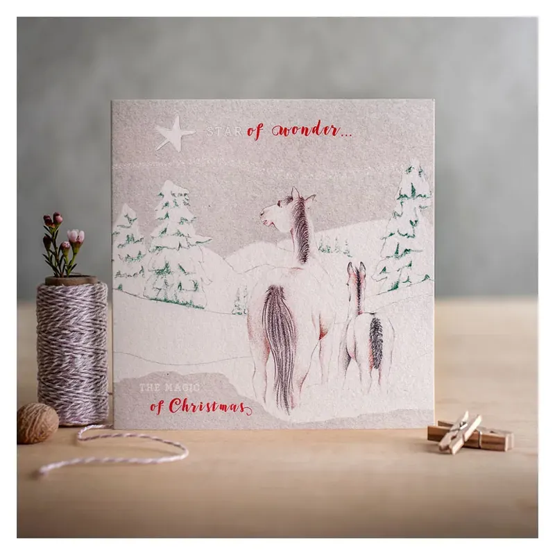 Deckled Edge Christmas Card - Wonder of Christmas