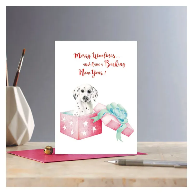 Deckled Edge Christmas Card - Merry Woofmas