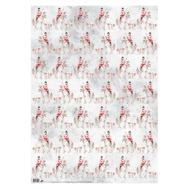 Deckled Edge Gift Wrap - Huntsman Hounds