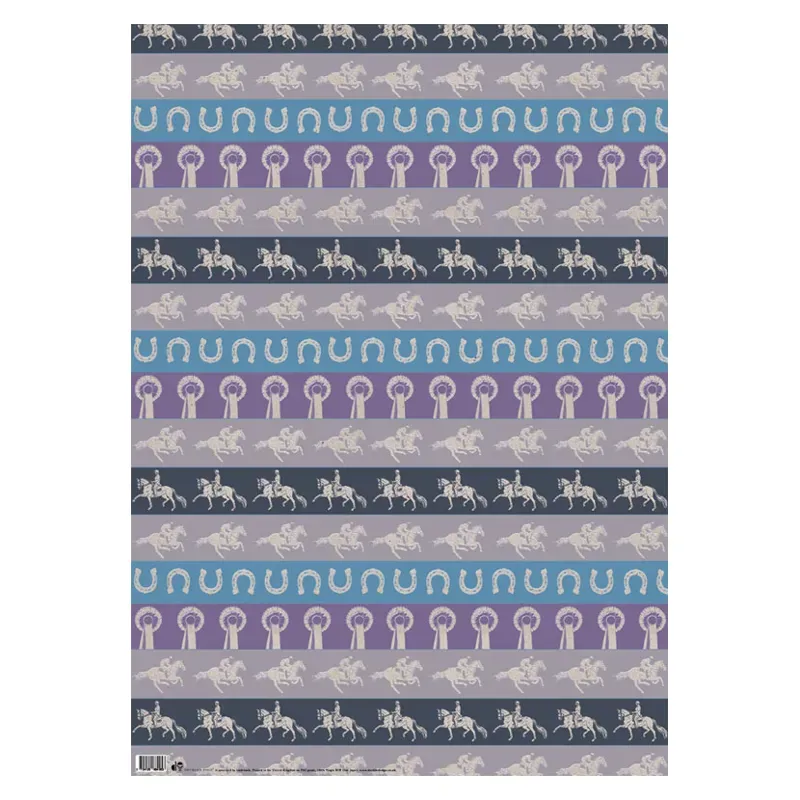 Deckled Edge Gift Wrap - Galloping Christmas