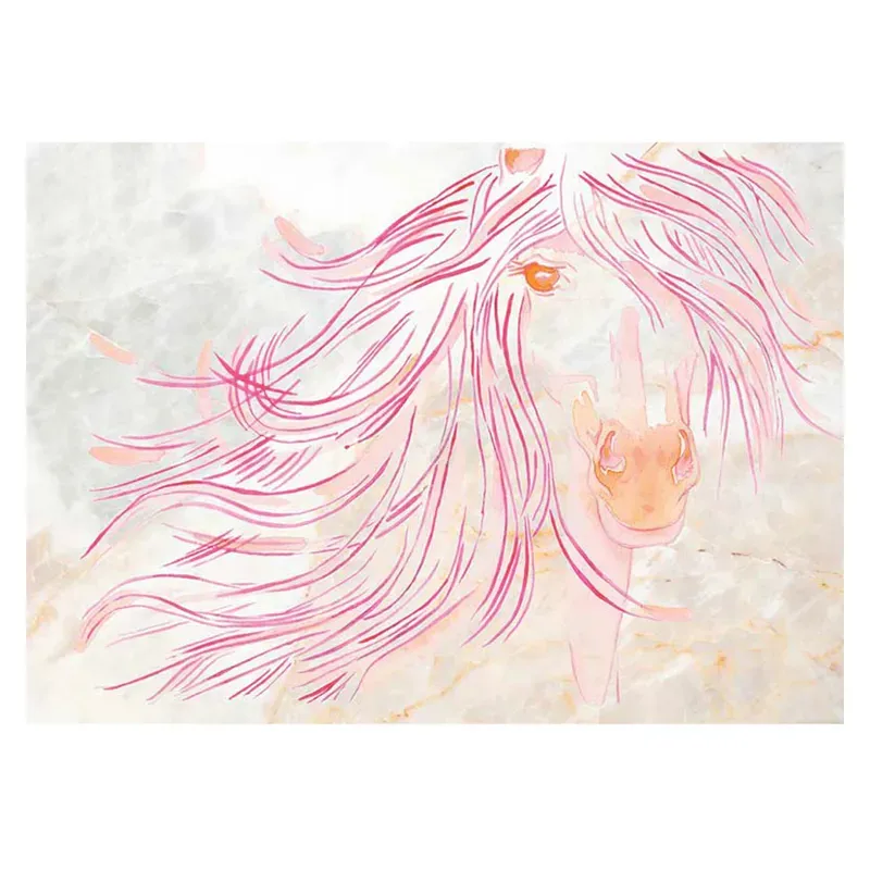 Deckled Edge A4 Watercolour Art Prints - Sunset Mare