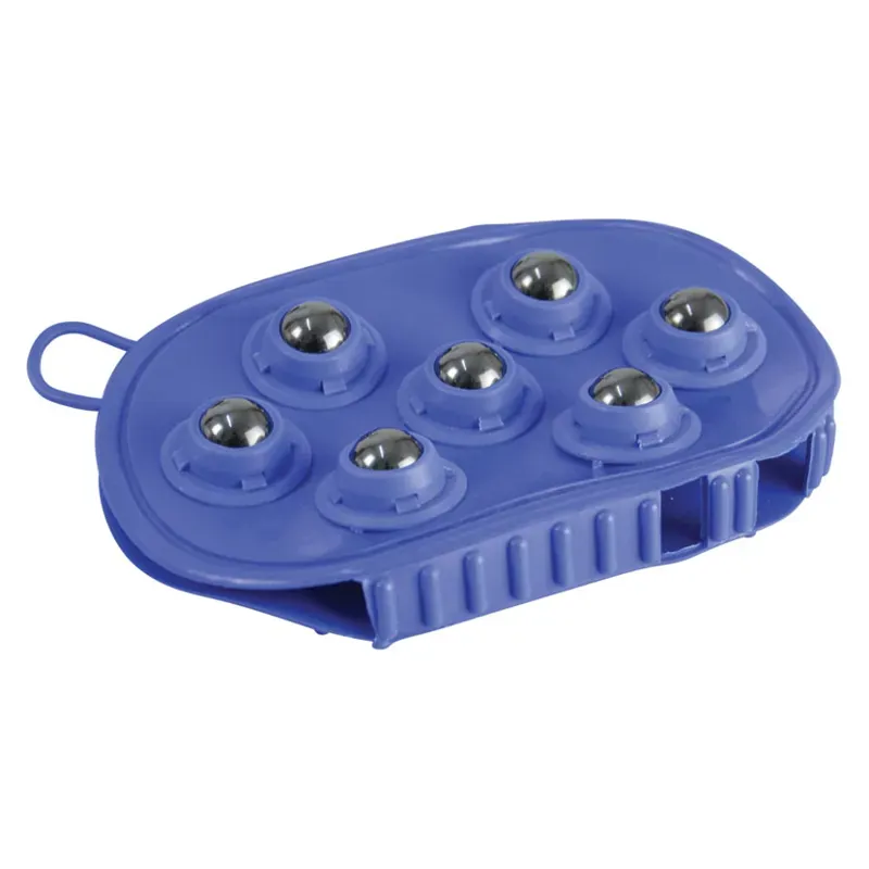 Hy Shine Rubber Massage Mitt in Blue-1