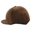 Hy Equestrian Velour Soft Velvet Hat Cover in Brown