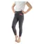 Hy Equestrian Stella Children's Riding Tights in Iron Grey/Pink