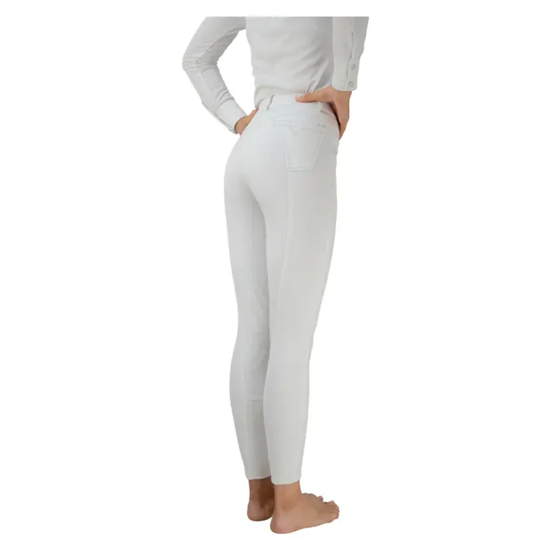 Hy Performance Corby Cool Ladies Breeches in White-1