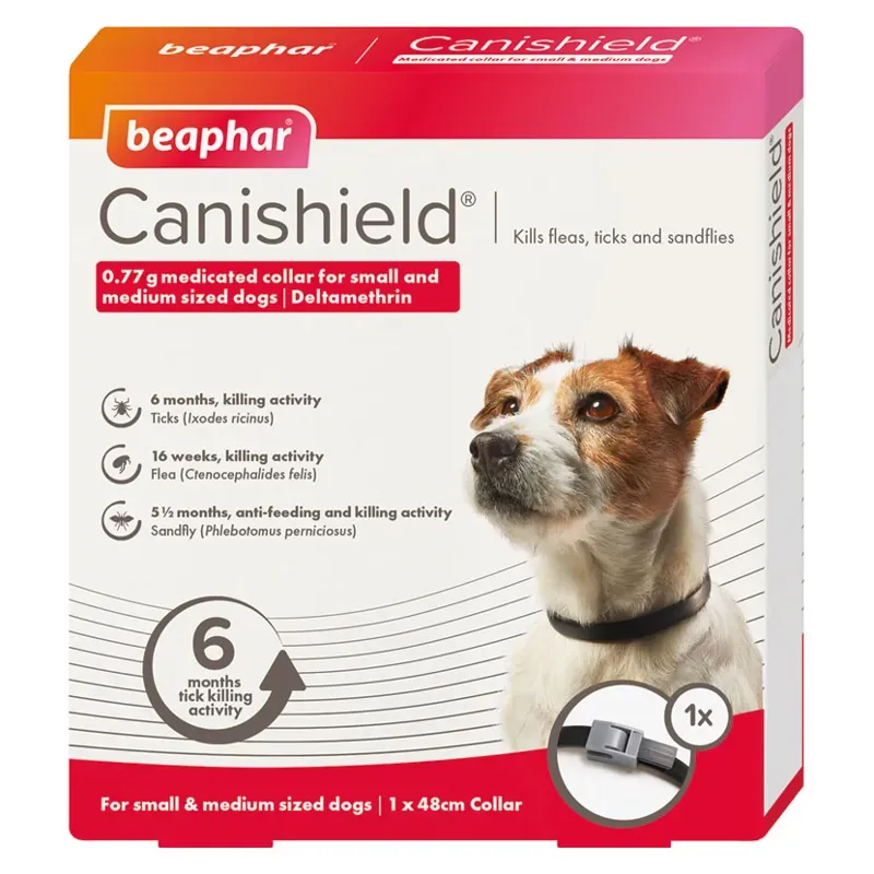 Beaphar Canishield Dog Tick Collar in White
